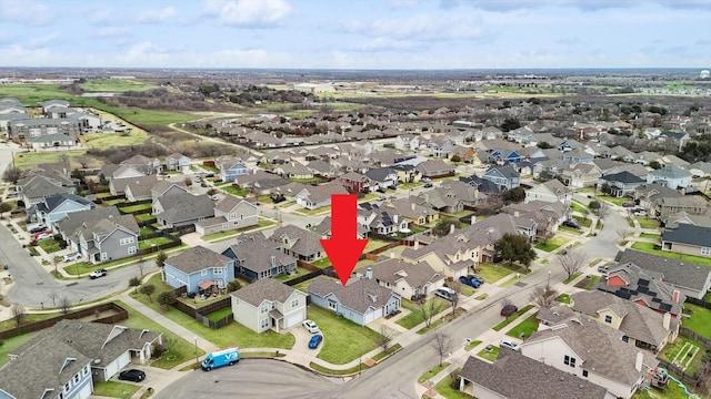 bird's eye view featuring a residential view