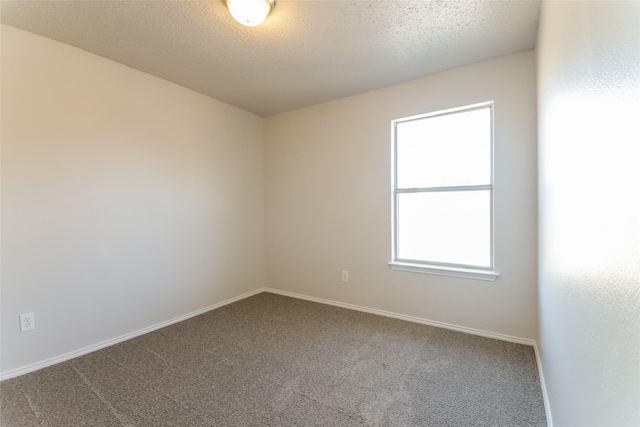 spare room with carpet floors and a textured ceiling