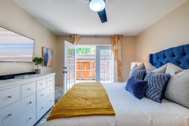 bedroom with ceiling fan