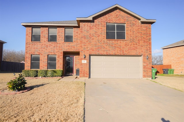 view of front facade with a garage