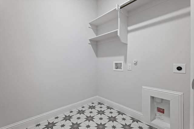 clothes washing area featuring washer hookup, gas dryer hookup, and hookup for an electric dryer