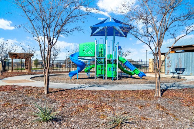 view of jungle gym