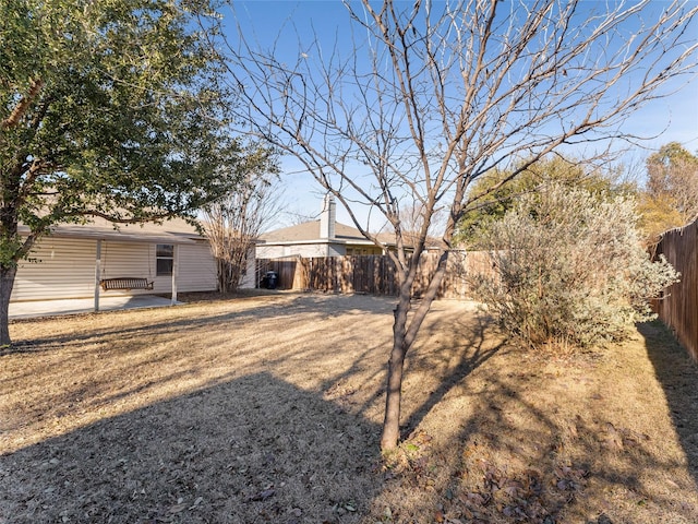 view of yard with a patio area