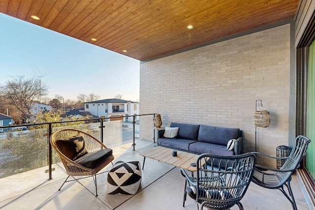 balcony featuring outdoor lounge area