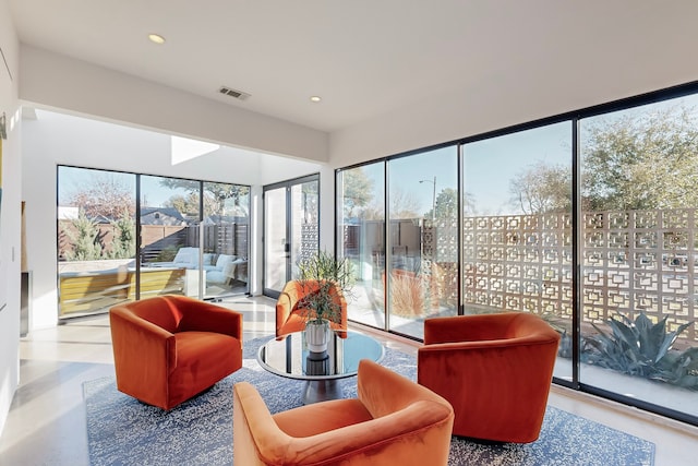 sunroom with a healthy amount of sunlight