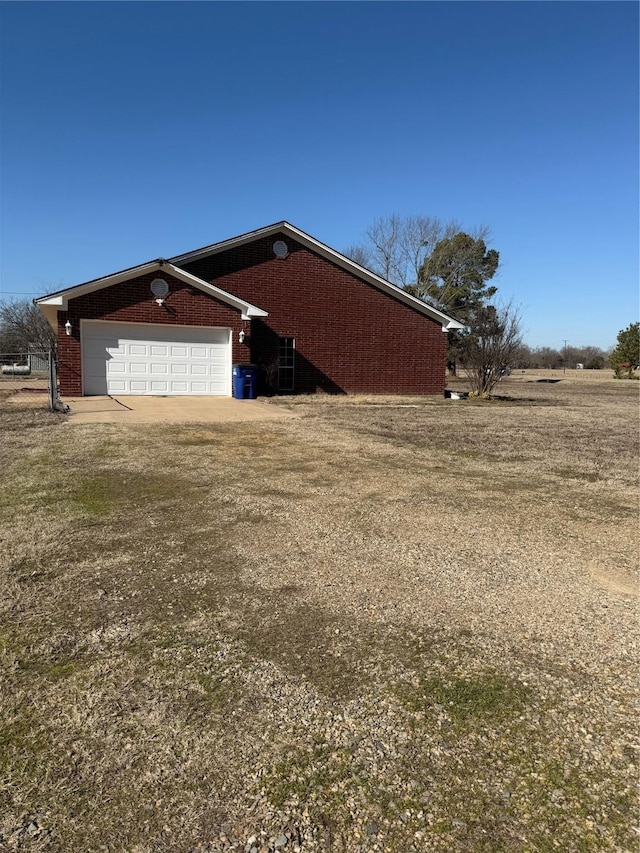 view of home's exterior featuring a garage