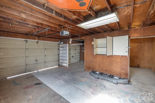 garage featuring a garage door opener