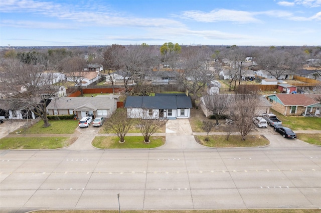 drone / aerial view with a residential view