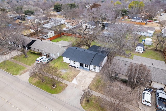 bird's eye view with a residential view