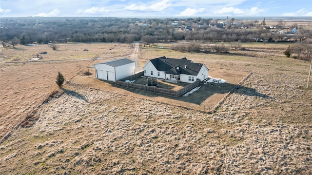 drone / aerial view featuring a rural view