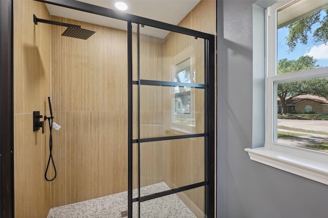 bathroom with walk in shower