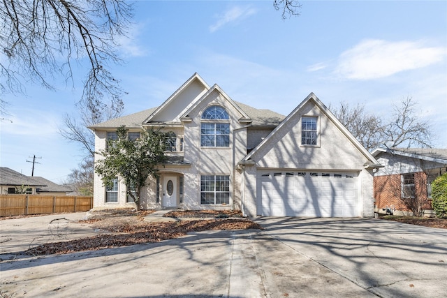 view of front of house featuring a garage