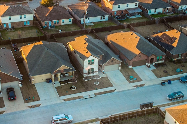 drone / aerial view with a residential view