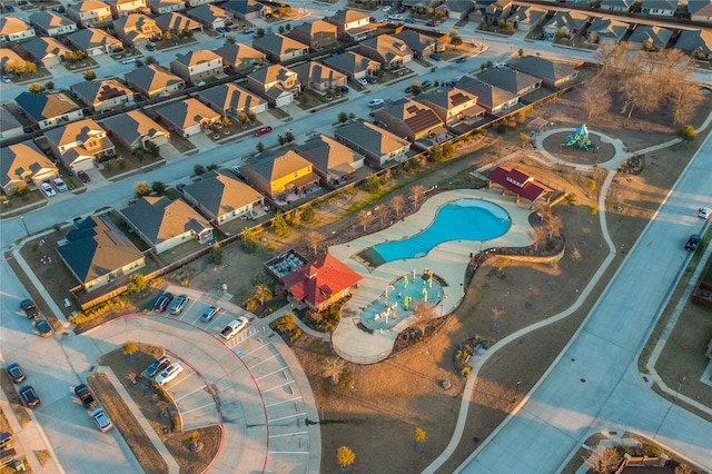 aerial view featuring a residential view