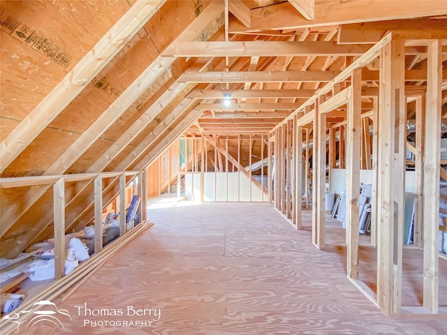 view of attic