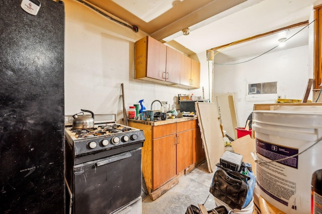 kitchen with sink and range with gas stovetop