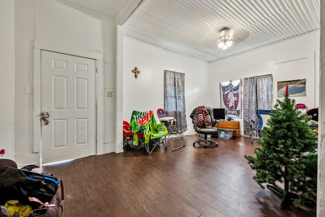 interior space featuring dark hardwood / wood-style floors