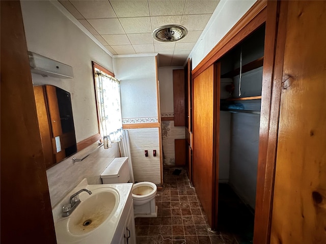 bathroom featuring toilet and vanity