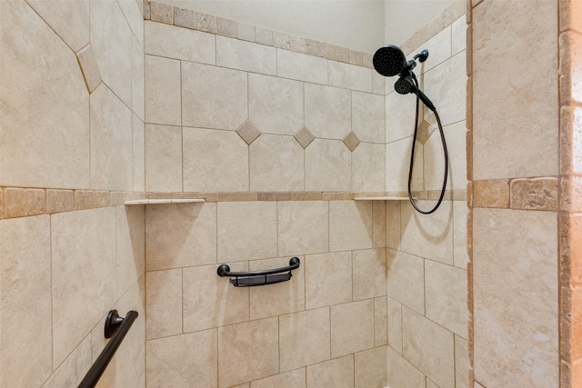 details with tiled shower