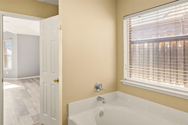 bathroom with a bath and a healthy amount of sunlight