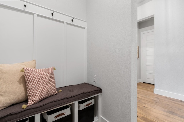 mudroom featuring light hardwood / wood-style floors