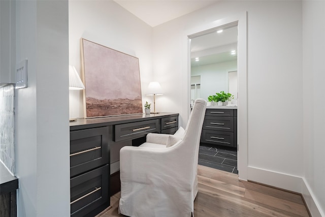 interior space featuring hardwood / wood-style flooring