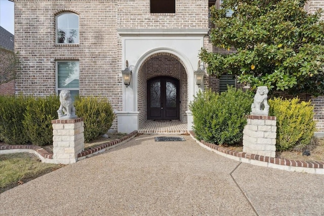 entrance to property with french doors