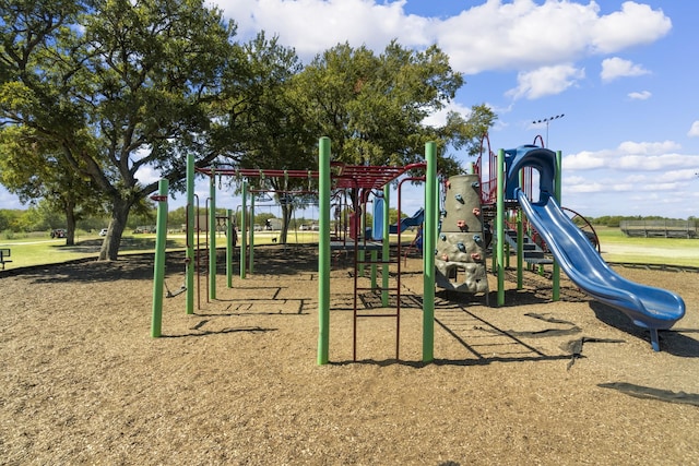 view of community jungle gym