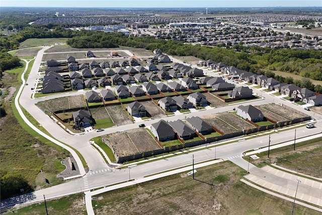 drone / aerial view with a residential view