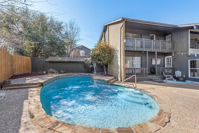 view of pool with a patio