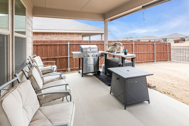 view of patio / terrace featuring area for grilling