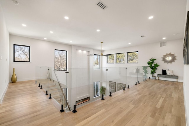 interior space with light wood-type flooring