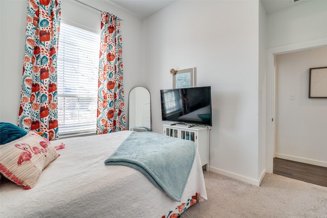 bedroom with carpet