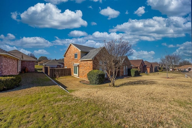 exterior space with a yard