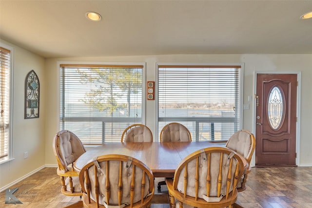 view of dining room