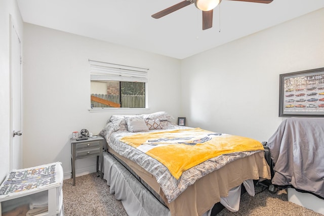 7221 Chinaberry Rd, Dallas, TX 75249 - bedroom with light carpet and ceiling fan