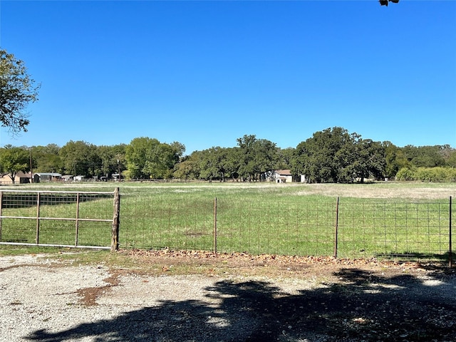 view of yard featuring a rural view