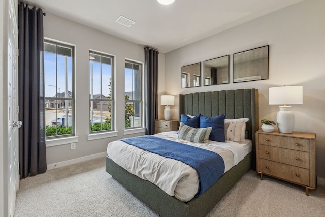 bedroom featuring carpet