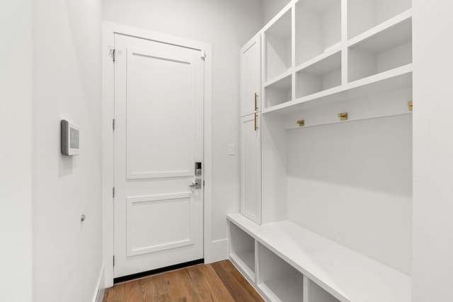 mudroom featuring hardwood / wood-style flooring