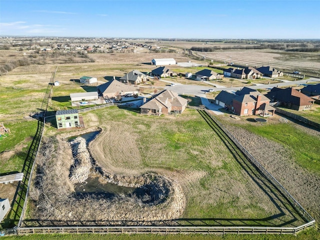 drone / aerial view with a rural view