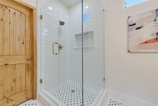 bathroom with walk in shower