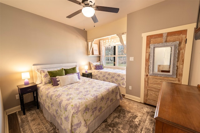 bedroom with ceiling fan