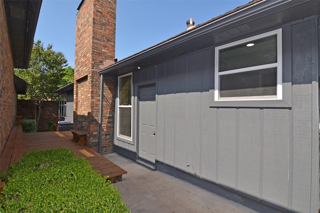 exterior space featuring a wooden deck