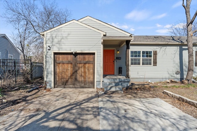 bungalow with a garage