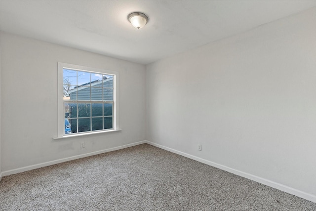 view of carpeted spare room