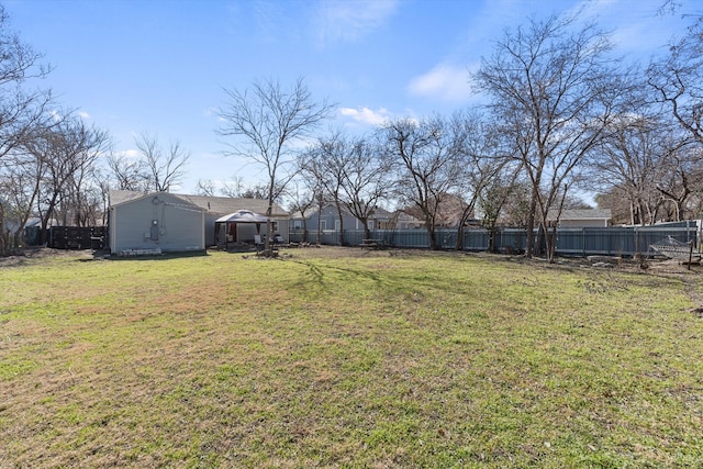 view of yard featuring a gazebo