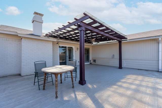 view of patio / terrace featuring a pergola