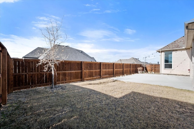 view of yard featuring a patio area