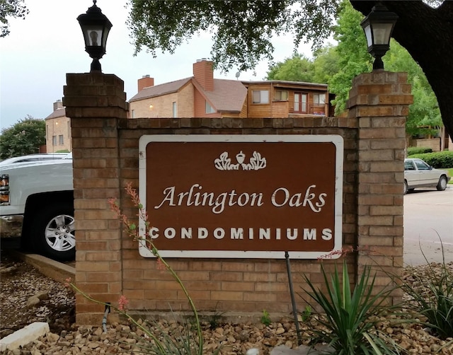 view of community sign