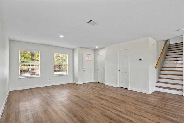 entryway featuring hardwood / wood-style flooring